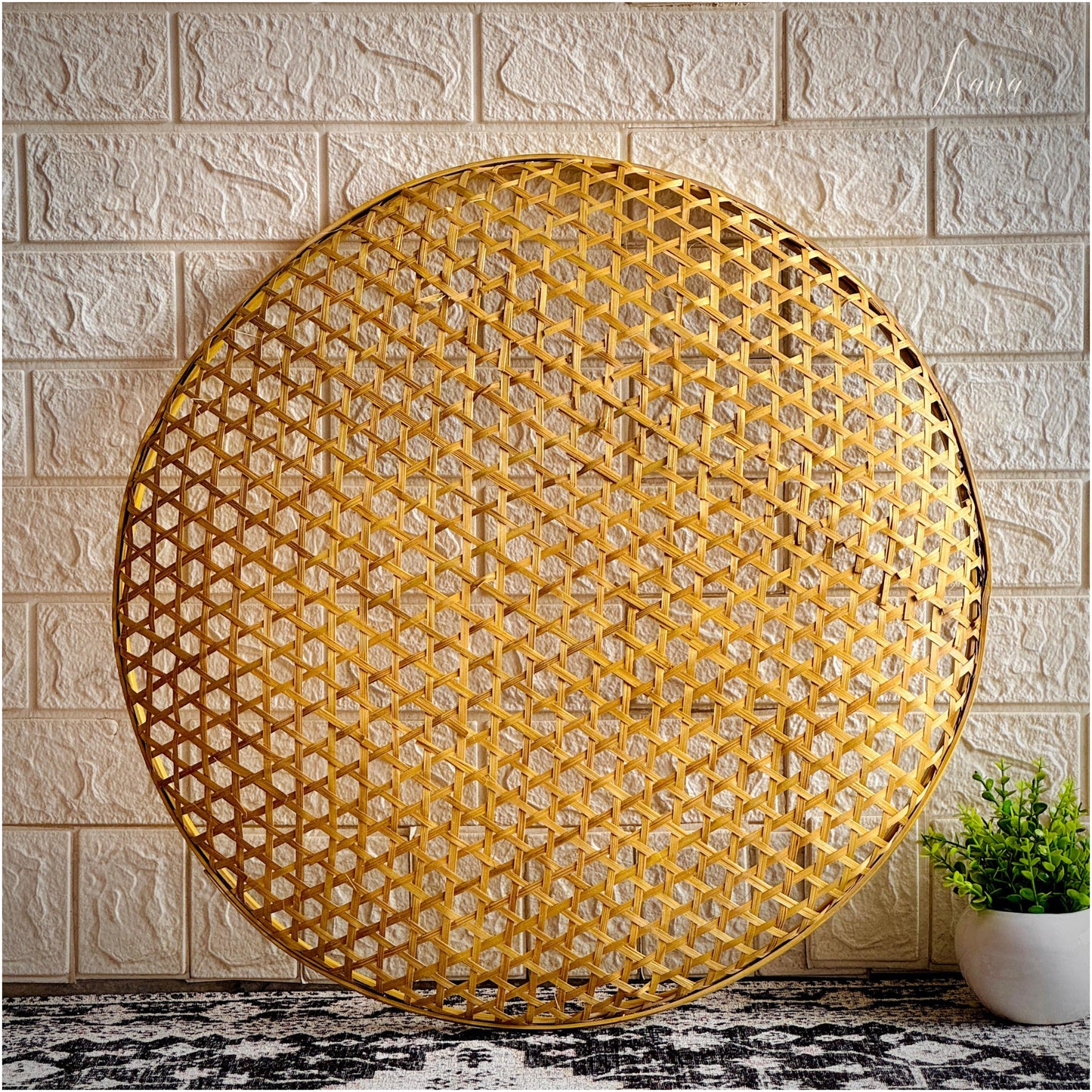 ISANA Star Bamboo Mat Pendant Lamp Set of 3 IBL245 | 12, 18 & 22 Inch