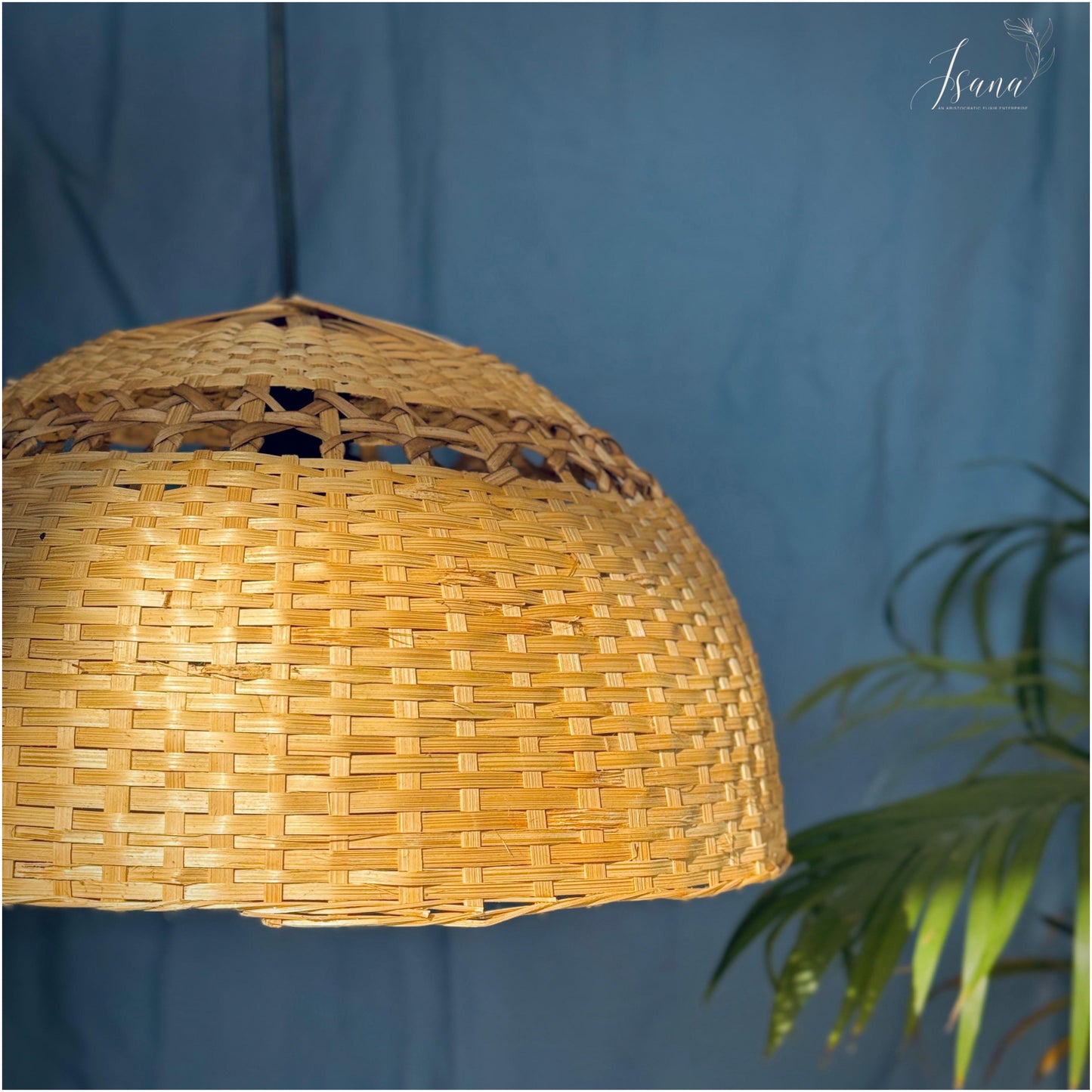 ISANA Ovia Bamboo Hanging Lamp IBL168 | 12 Inch Pendant Light
