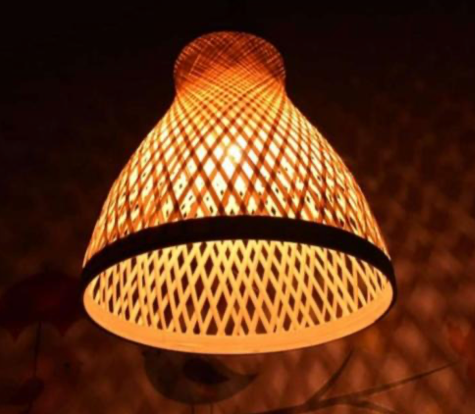 ISANA Miro Bamboo Hanging Lamp IBL172 | 9 Inch Pendant Light