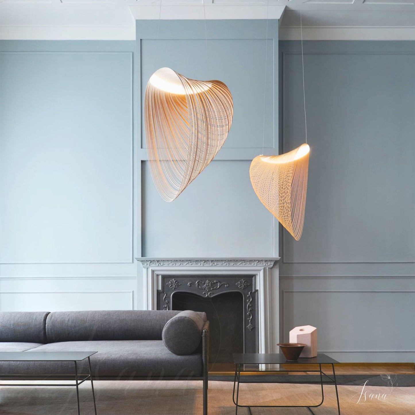 Sculptural Bamboo Pendant Light