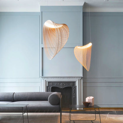 Sculptural Bamboo Pendant Light