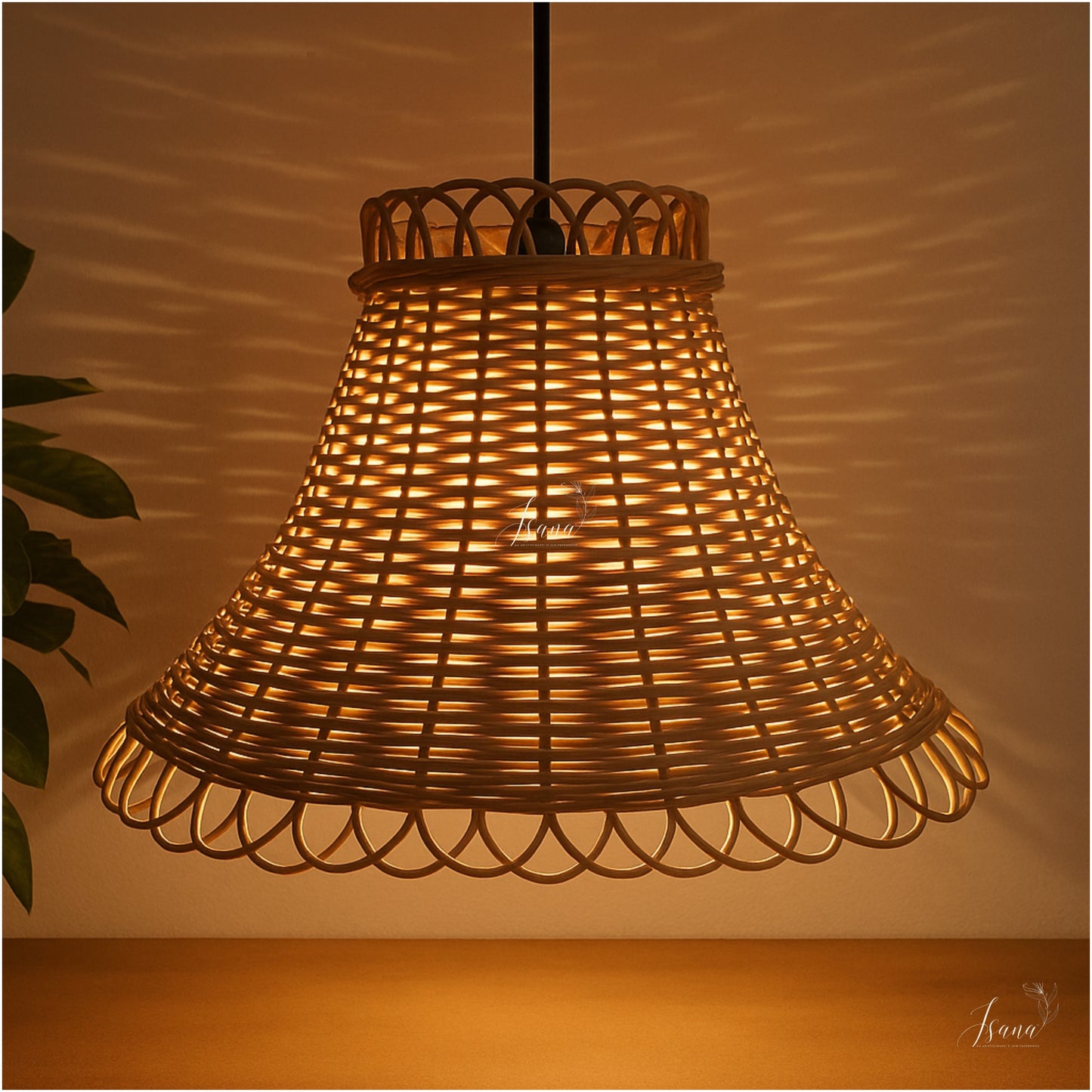 Cane Hanging Lampshade