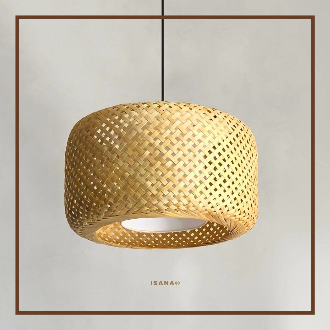 Hanging Natural Lampshade - With Diffuser Sheet (Without Electrical Accessories)