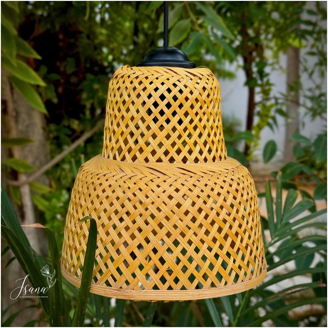 Two Tier bamboo Lampshade