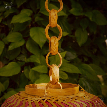 ISANA Rangta Colourful Bamboo Pendant Lampshade | Handcrafted Hanging Light