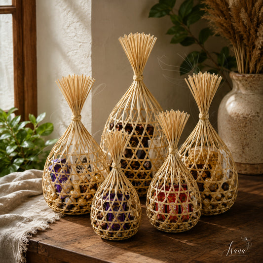 Handwoven Bamboo Potli Gift Bag for Wedding & Festive Gifting