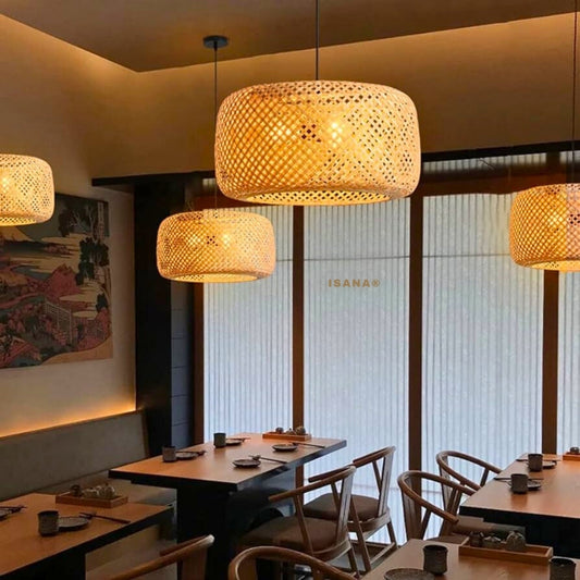 Hanging Natural Lampshade - With Diffuser Sheet (Without Electrical Accessories)