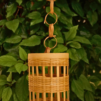 Elora Bamboo Hanging Lampshade – Handcrafted & Sustainable