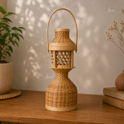 ISANA Nira – Petromax Hanging Lampshade | Handmade Bamboo Decor
