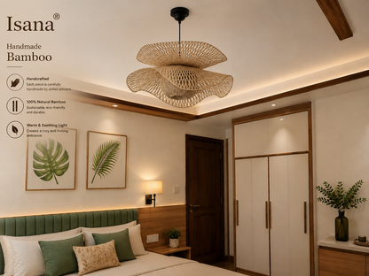 ISANA®️ Petal Weave Bamboo Lampshade ✨