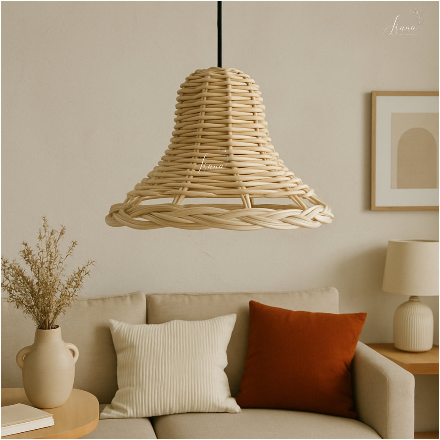 Cane Hanging Lampshade