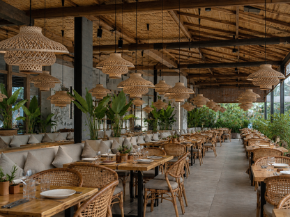 ISANA®️ Dhara Hanging Lampshade – Handwoven Natural Bamboo Pendant Lamp