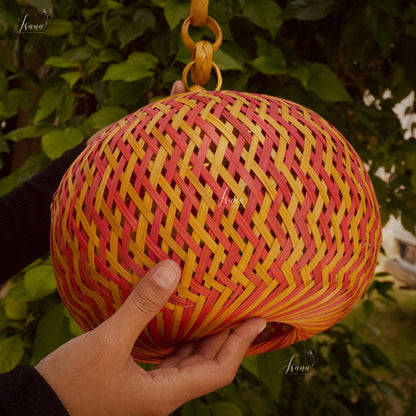 ISANA Rangta Colourful Bamboo Pendant Lampshade | Handcrafted Hanging Light