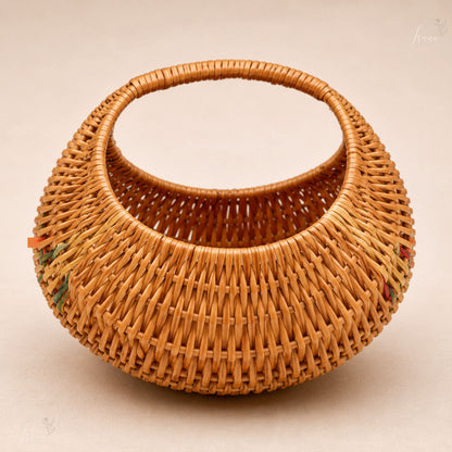 Curved Willow Wicker Basket – Moon Shape