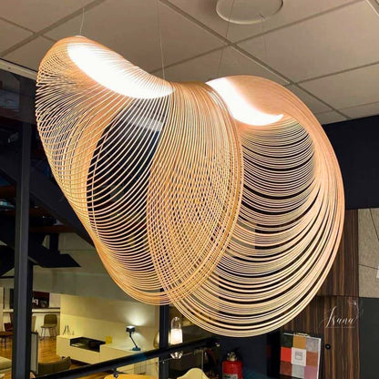 Sculptural Bamboo Pendant Light