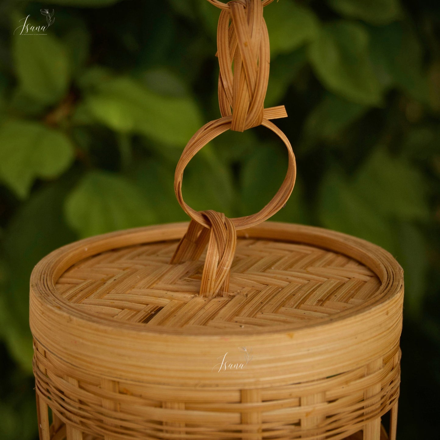 Elora Bamboo Hanging Lampshade – Handcrafted & Sustainable