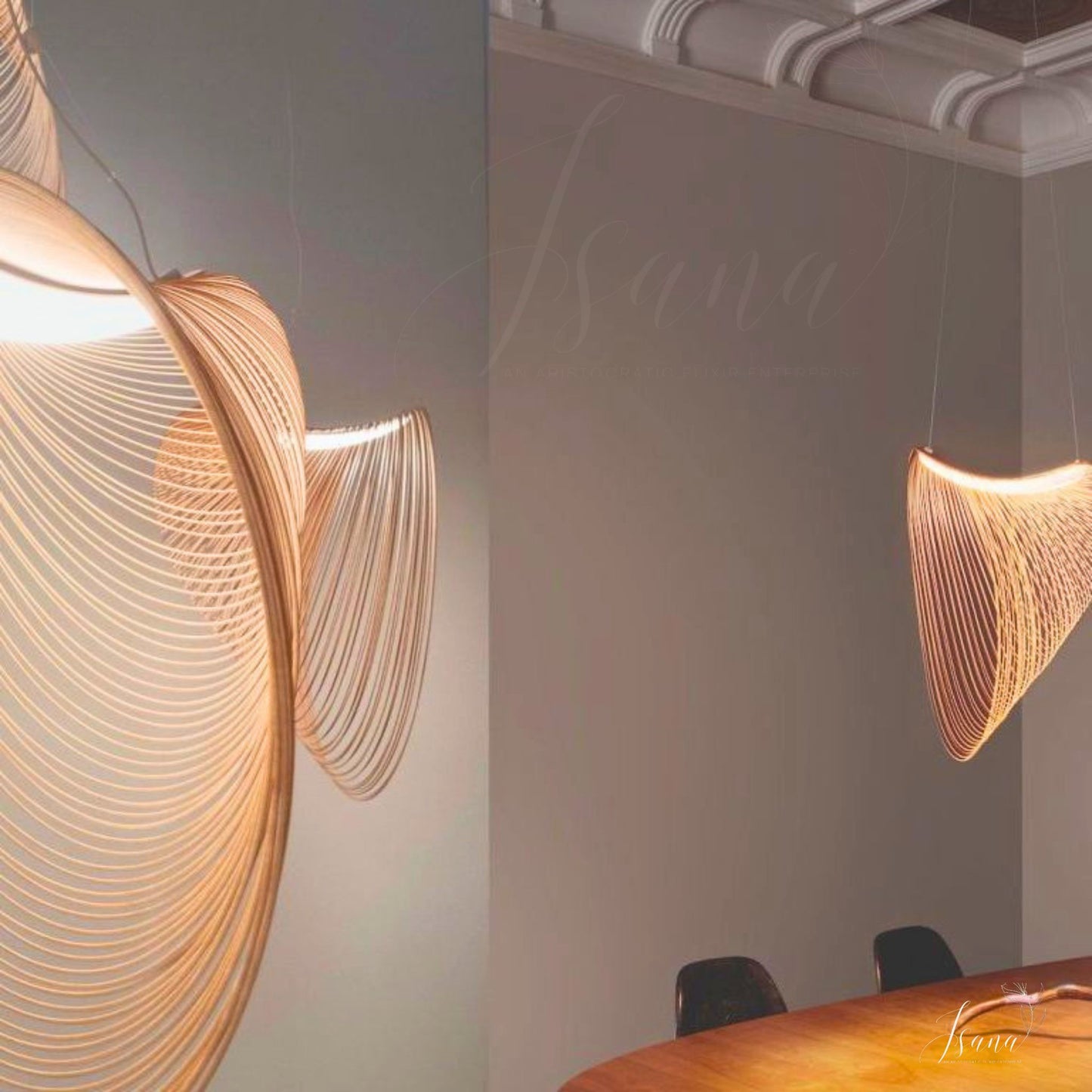 Sculptural Bamboo Pendant Light