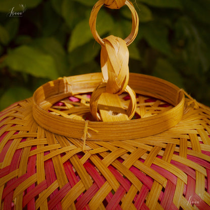ISANA Rangta Colourful Bamboo Pendant Lampshade | Handcrafted Hanging Light