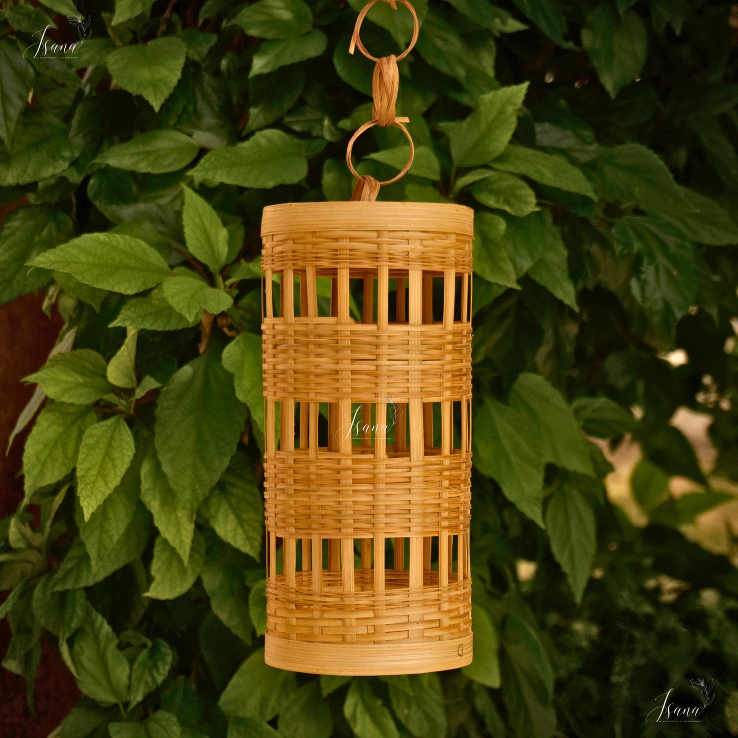 Elora Bamboo Hanging Lampshade – Handcrafted & Sustainable