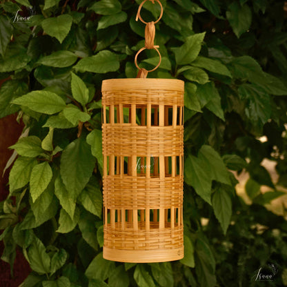 Elora Bamboo Hanging Lampshade – Handcrafted & Sustainable