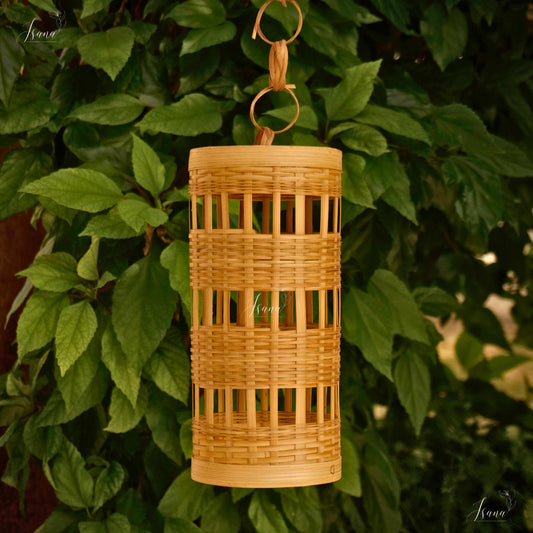 Elora Bamboo Hanging Lampshade – Handcrafted & Sustainable