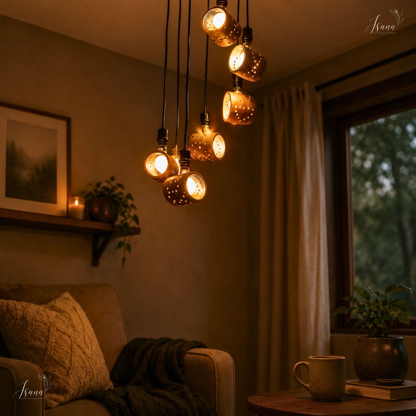 ISANA®️ Bamboo Constellation Pendant Lamp