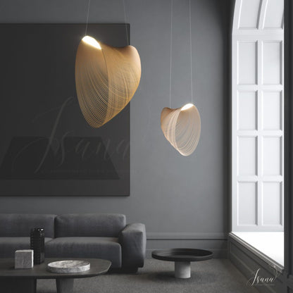 Sculptural Bamboo Pendant Light