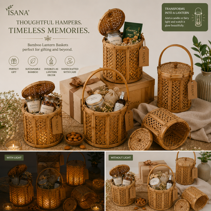 ISANA® Bamboo Lantern Hamper Basket
