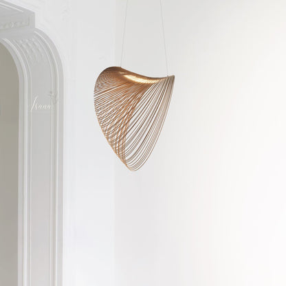 Sculptural Bamboo Pendant Light