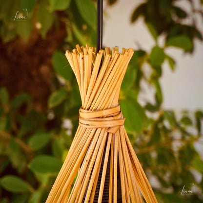 Isana BreezeCrown – Natural Bamboo Hanging Lampshade