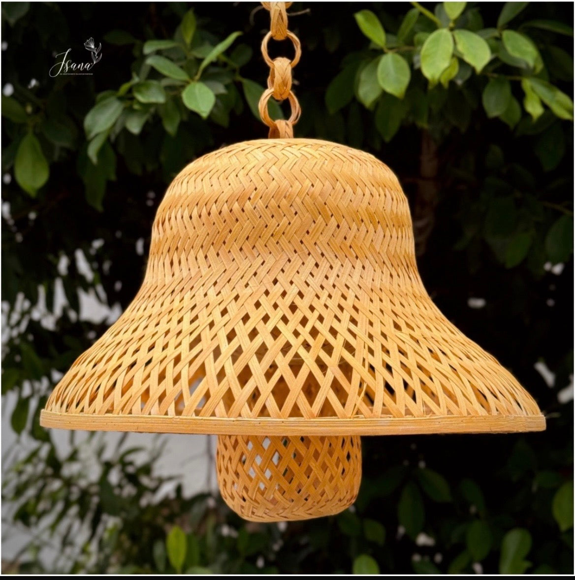 Eco-Warrior Mushroom Bamboo Lampshade | Handwoven by Local Artisans – Isana®️