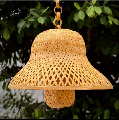 Eco-Warrior Mushroom Bamboo Lampshade | Handwoven by Local Artisans – Isana®️