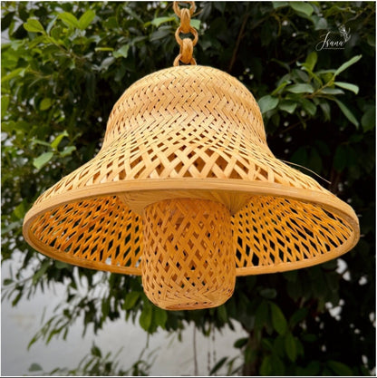 Eco-Warrior Mushroom Bamboo Lampshade | Handwoven by Local Artisans – Isana®️