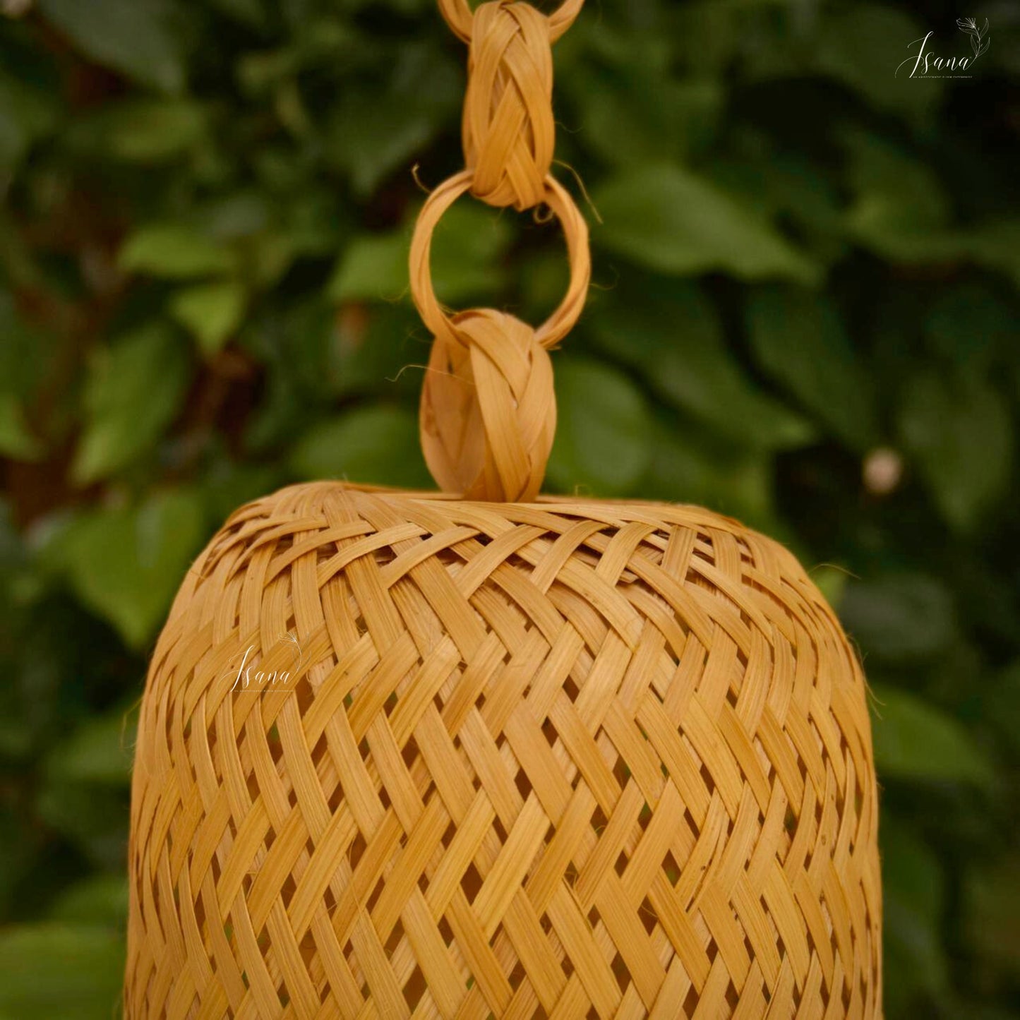 Scattered EcoNest Bamboo Pendant Lamp | Handwoven Hat-Style Lampshade