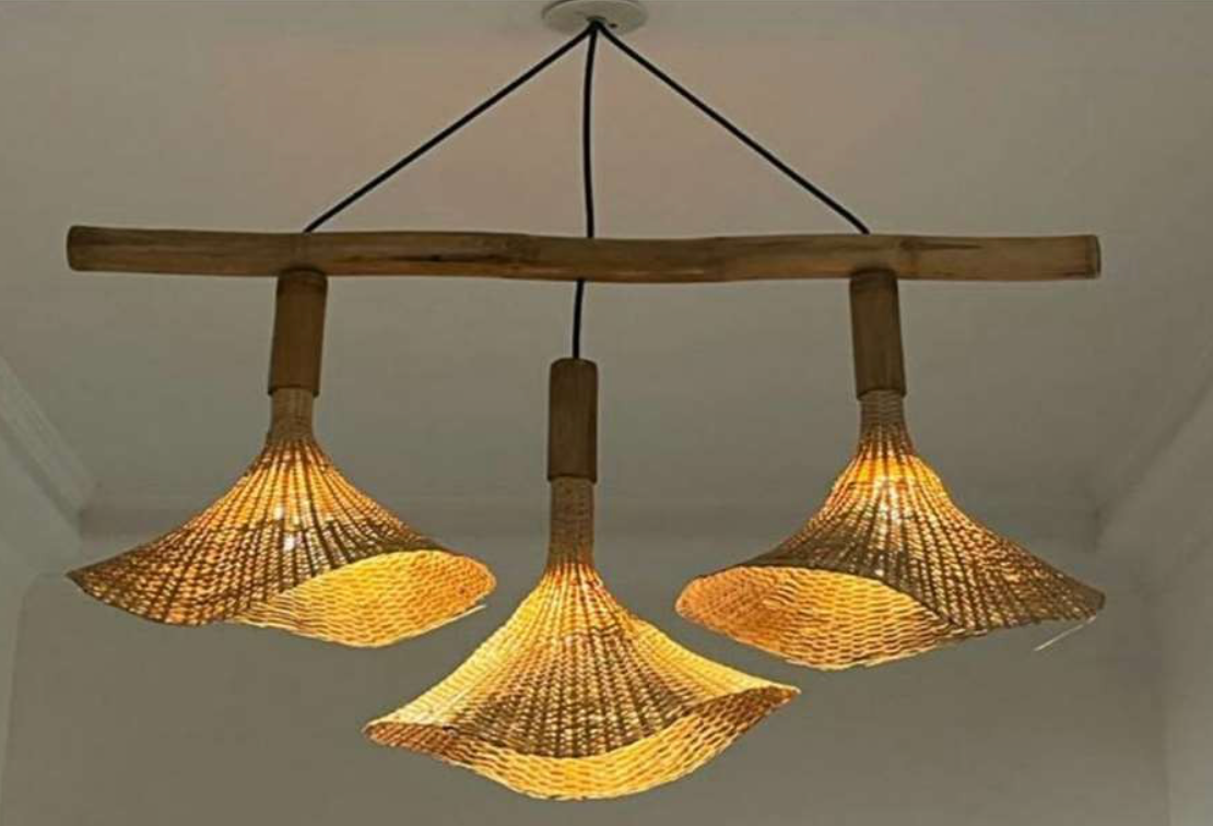 Wave Hanging Lampshade - Set of 3 (Without Electrical Accessories)