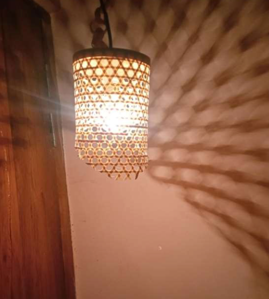 Hanging Natural Lampshade (Without Electrical Accessories)