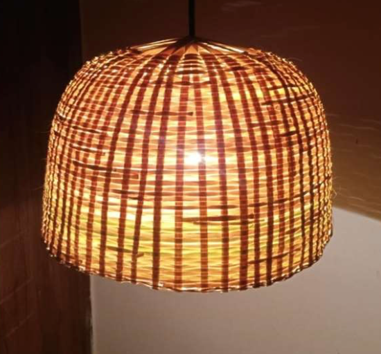 Hanging Natural Lampshade (Without Electrical Accessories)
