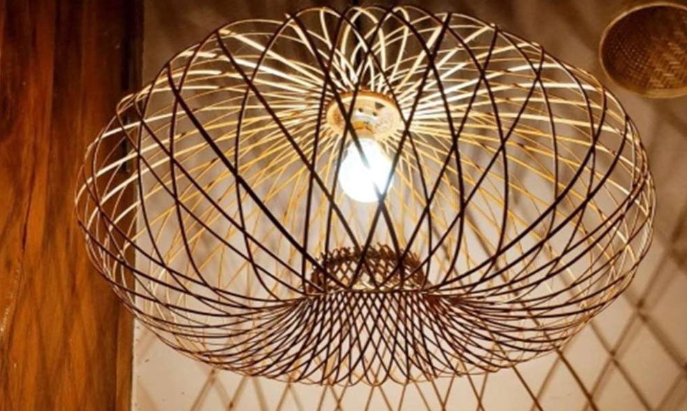 Rattan look Lampshade - (Without Electrical Accessories)