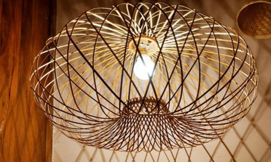 Rattan look Lampshade - (Without Electrical Accessories)