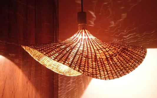 Hanging Natural Lampshade Large - (Without Electrical Accessories)