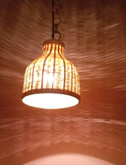 Hanging Natural Lampshade (Without Electrical Accessories)