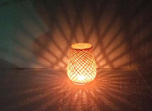 Tea Light Candle Bamboo Shade