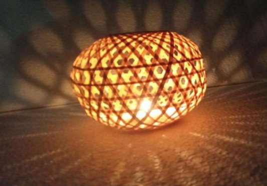 Tea Light Candle Bamboo Shade
