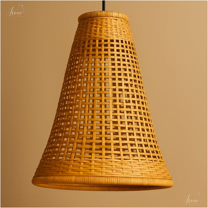 ISANA Tula Bamboo Bell Lampshade – Handwoven Natural Pendant Light (Large)