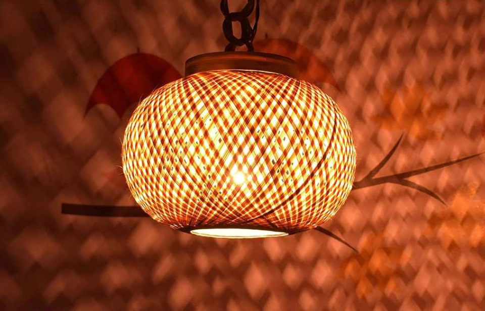 Hanging Ball Lampshade  Natural (Without Electrical Accessories)