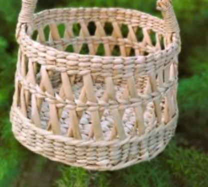 LaiMei Basket – Handwoven Kauna Grass Designer Basket with Handle