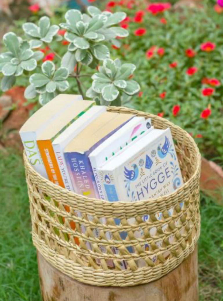 Tanu Round Kauna Basket – Handwoven Elegance