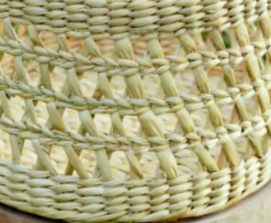 Tanu Round Kauna Basket – Handwoven Elegance