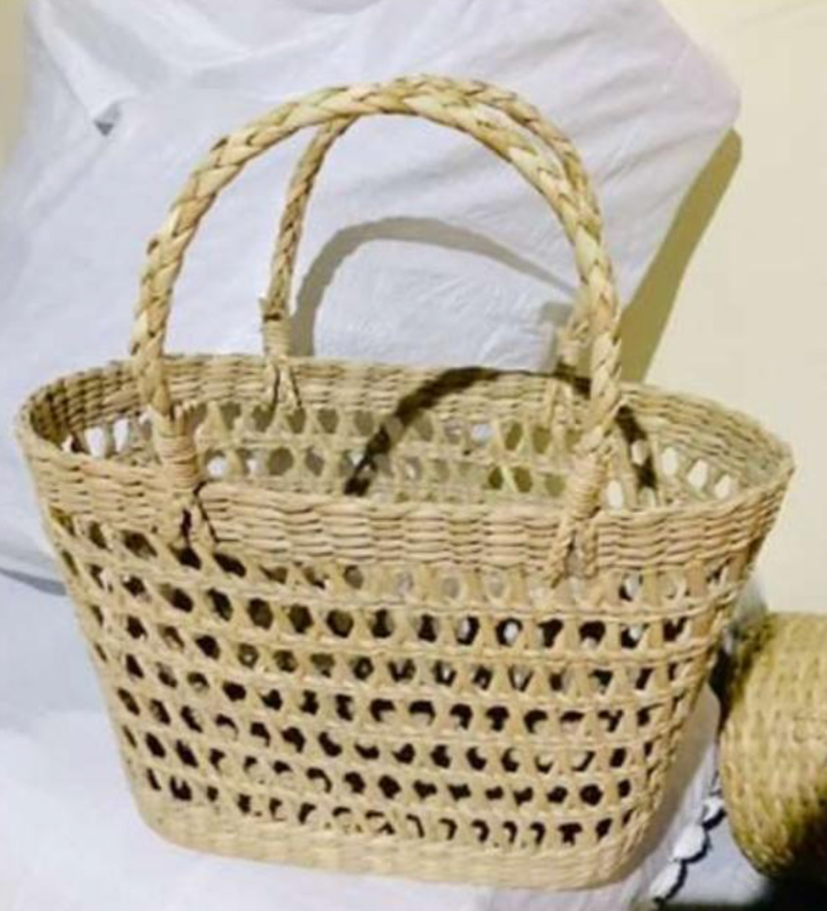 Kauna Harmony Tote – Handwoven Grass Bag/Basket