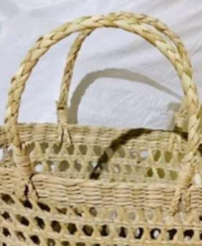 Kauna Harmony Tote – Handwoven Grass Bag/Basket